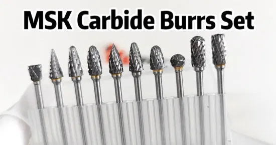 6mm 1/4" Shank Tungsten Carbide Rotary Burrs for Double Cut Carbide Rotary